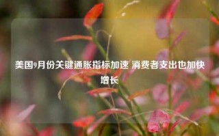 美国9月份关键通胀指标加速 消费者支出也加快增长