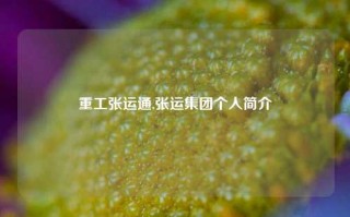 重工张运通,张运集团个人简介