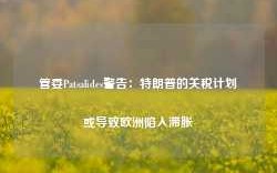 管委Patsalides警告：特朗普的关税计划或导致欧洲陷入滞胀