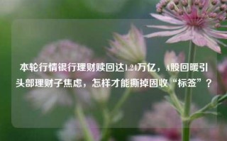 本轮行情银行理财赎回达1.24万亿，A股回暖引头部理财子焦虑，怎样才能撕掉固收“标签”？