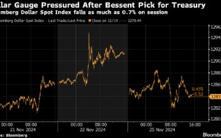 纽约汇市：财长人选缓解市场担忧 美元承压走低