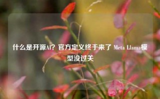 什么是开源AI？官方定义终于来了 Meta Llama模型没过关