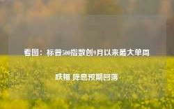 看图：标普500指数创9月以来最大单周跌幅 降息预期回落