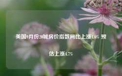 美国9月份20城房价指数同比上涨4.6% 预估上涨4.7%