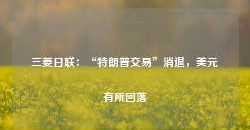 三菱日联：“特朗普交易”消退，美元有所回落