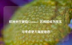 欧洲央行管委Centeno：若风险成为现实 可考虑更大幅度降息