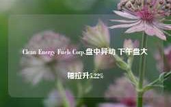 Clean Energy Fuels Corp.盘中异动 下午盘大幅拉升5.22%