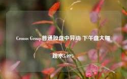 Cronos Group普通股盘中异动 下午盘大幅跳水5.09%