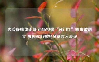 内险股集体走低 市场担忧“开门红”需求被透支 机构称仍看好保费收入表现