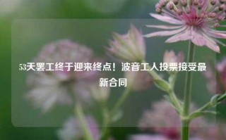 53天罢工终于迎来终点！波音工人投票接受最新合同