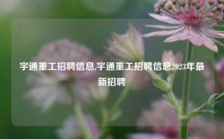 宇通重工招聘信息,宇通重工招聘信息2023年最新招聘