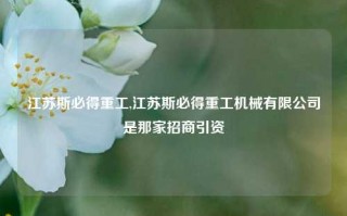 江苏斯必得重工,江苏斯必得重工机械有限公司是那家招商引资