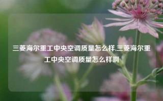 三菱海尔重工中央空调质量怎么样,三菱海尔重工中央空调质量怎么样啊