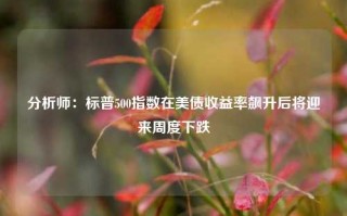 分析师：标普500指数在美债收益率飙升后将迎来周度下跌