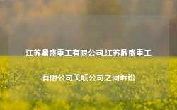 江苏鼎盛重工有限公司,江苏鼎盛重工有限公司关联公司之间诉讼