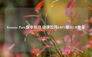 Genuine Parts盘中异动 快速拉升5.05%报122.49美元