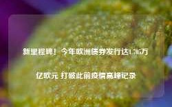 新里程碑！今年欧洲债券发行达1.705万亿欧元 打破此前疫情高峰记录