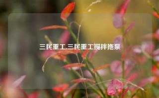 三民重工,三民重工搅拌拖泵