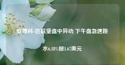安博科-匹兹堡盘中异动 下午盘急速跳水6.18%报1.67美元