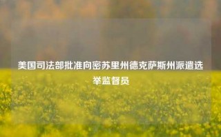 美国司法部批准向密苏里州德克萨斯州派遣选举监督员