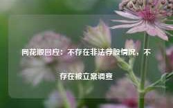 同花顺回应：不存在非法荐股情况，不存在被立案调查