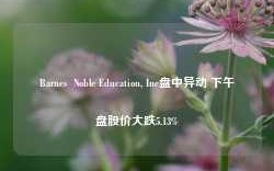 Barnes  Noble Education, Inc盘中异动 下午盘股价大跌5.13%