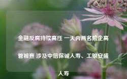 金融反腐持续高压 一天内两名险企高管被查 涉及中信保诚人寿、工银安盛人寿