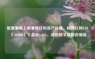 配置策略上需重视红利资产价值，标普红利ETF（562060）午盘涨1.65%，成份股平煤股份领涨