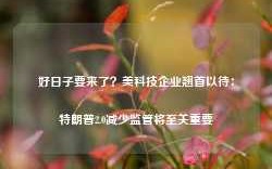 好日子要来了？美科技企业翘首以待：特朗普2.0减少监管将至关重要