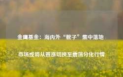 金鹰基金：海内外“靴子”集中落地 市场或将从普涨切换至震荡分化行情