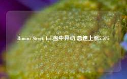 Rimini Street, Inc.盘中异动 急速上涨5.70%