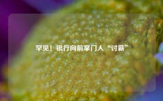 罕见！银行向前掌门人“讨薪”