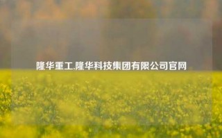 隆华重工,隆华科技集团有限公司官网