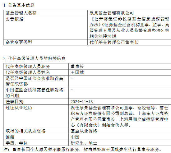 泉果基金回应高管失联：公司各项业务正常运转 追究恶意诽谤或故意传播虚假信息者法律责任-第1张图片-山东威力重工