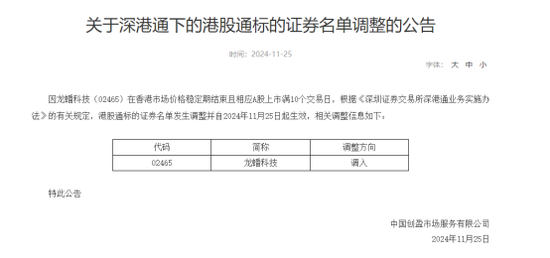 深交所公告港股通标的调整：龙蟠科技被调入 一度大涨超90%-第2张图片-山东威力重工