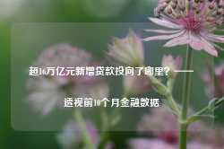 超16万亿元新增贷款投向了哪里？——透视前10个月金融数据-第1张图片-山东威力重工