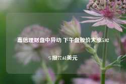 嘉信理财盘中异动 下午盘股价大涨5.02%报77.61美元-第1张图片-山东威力重工