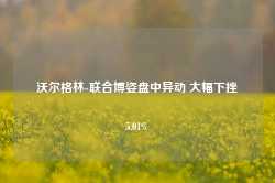 沃尔格林-联合博姿盘中异动 大幅下挫5.01%-第1张图片-山东威力重工