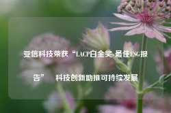 亚信科技荣获“LACP白金奖-最佳ESG报告” 科技创新助推可持续发展-第1张图片-山东威力重工