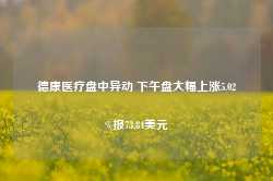 德康医疗盘中异动 下午盘大幅上涨5.02%报73.84美元-第1张图片-山东威力重工