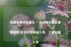 金融反腐持续高压 一天内两名险企高管被查 涉及中信保诚人寿、工银安盛人寿-第1张图片-山东威力重工